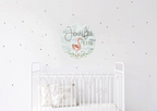 *YOU CREATE* - Wooden Themed Name Tag - Fabric Nursery Wall Art Decals - Personalized By You