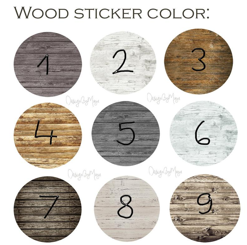*YOU CREATE* - Wooden Themed Name Tag - Fabric Nursery Wall Art Decals - Personalized By You