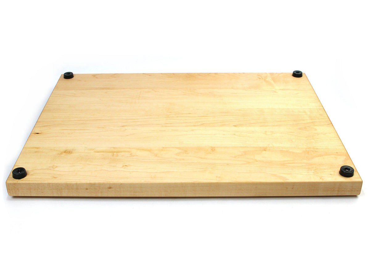1.25” Thick Extra Large Butcher Block Cutting Board With Rubber Feet, Thick Cutting Board, Wood Chopping Board, American Made Maple Hardwood