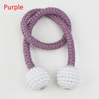 Magnets Curtains Clamps Curtain Holder Pompom Tieback Magnetic Clips Hanging Balls Tie Back Home Decoration Accessories Magnetic Curtain Tiebacks European Style Decorative Curtain Drape Tie With Strong Magnetic For Home And Office Decoration