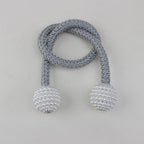 Magnets Curtains Clamps Curtain Holder Pompom Tieback Magnetic Clips Hanging Balls Tie Back Home Decoration Accessories Magnetic Curtain Tiebacks European Style Decorative Curtain Drape Tie With Strong Magnetic For Home And Office Decoration