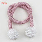 Magnets Curtains Clamps Curtain Holder Pompom Tieback Magnetic Clips Hanging Balls Tie Back Home Decoration Accessories Magnetic Curtain Tiebacks European Style Decorative Curtain Drape Tie With Strong Magnetic For Home And Office Decoration