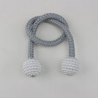 Magnets Curtains Clamps Curtain Holder Pompom Tieback Magnetic Clips Hanging Balls Tie Back Home Decoration Accessories Magnetic Curtain Tiebacks European Style Decorative Curtain Drape Tie With Strong Magnetic For Home And Office Decoration