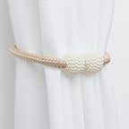 Magnets Curtains Clamps Curtain Holder Pompom Tieback Magnetic Clips Hanging Balls Tie Back Home Decoration Accessories Magnetic Curtain Tiebacks European Style Decorative Curtain Drape Tie With Strong Magnetic For Home And Office Decoration