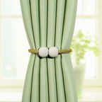 Magnets Curtains Clamps Curtain Holder Pompom Tieback Magnetic Clips Hanging Balls Tie Back Home Decoration Accessories Magnetic Curtain Tiebacks European Style Decorative Curtain Drape Tie With Strong Magnetic For Home And Office Decoration