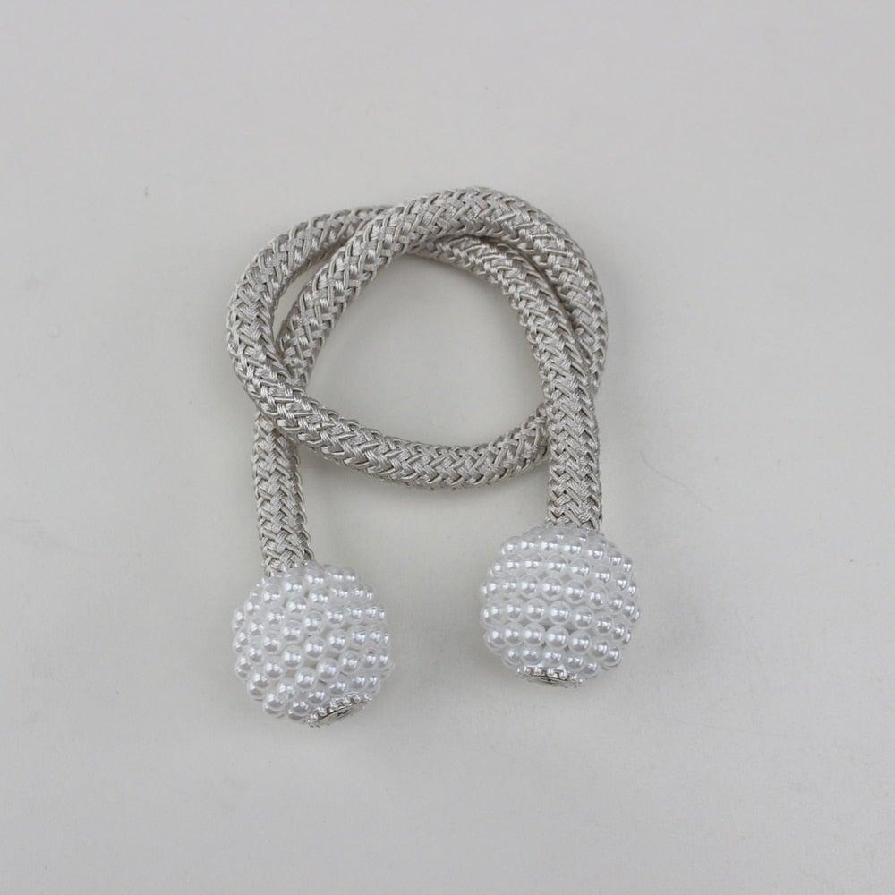 Magnets Curtains Clamps Curtain Holder Pompom Tieback Magnetic Clips Hanging Balls Tie Back Home Decoration Accessories Magnetic Curtain Tiebacks European Style Decorative Curtain Drape Tie With Strong Magnetic For Home And Office Decoration