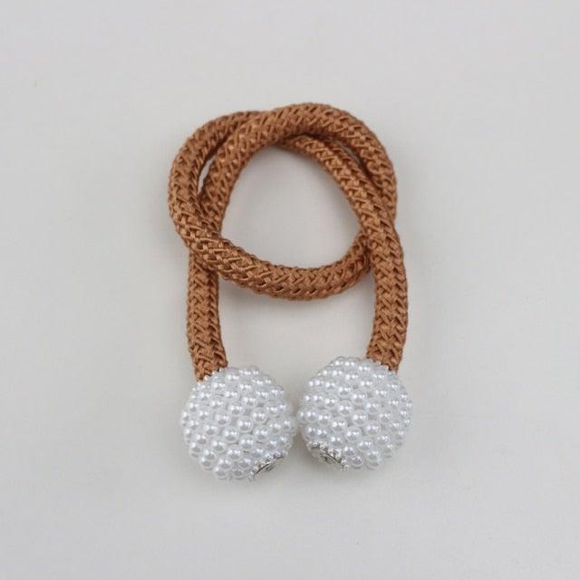 Magnets Curtains Clamps Curtain Holder Pompom Tieback Magnetic Clips Hanging Balls Tie Back Home Decoration Accessories Magnetic Curtain Tiebacks European Style Decorative Curtain Drape Tie With Strong Magnetic For Home And Office Decoration