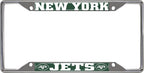 New York Jets Metal License Plate Frame Chrome Tag Cover 6x12 Inch
