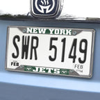 New York Jets Metal License Plate Frame Chrome Tag Cover 6x12 Inch