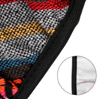 New Baja Blanket Car Steering Wheel Cover Linen Universal Elastic Flax Stripe Cool Interior Car Steering Wheel Cover Ethnic Style Car Accessories Steering Wheel Covers with Cloth for Women Breathable Anti Skid Better Grips Steering Wheel Cover Women