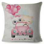 Nordic Style Pillow Cover Cute Cartoon Animal Drive Dinosaur Car Polyester Cotton Cushion Cover For Sofa Home Kids Room Throw Pillow Case Cover Dinosaur Cartoon Gray Soft Pillow Case For Decorative Bedroom Livingroom Sofa Farm House Cushion Covers