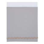 Mama's Little Llama Grey, White and Charcoal 4 Piece Nursery Crib Bedding Set - Comforter, Crib Sheet, Dust Ruffle and Nursery Organizer