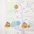 Finding Nemo Cutest Little Catch Light Blue, and Orange Plush Nemo and Seashells Musical Mobile